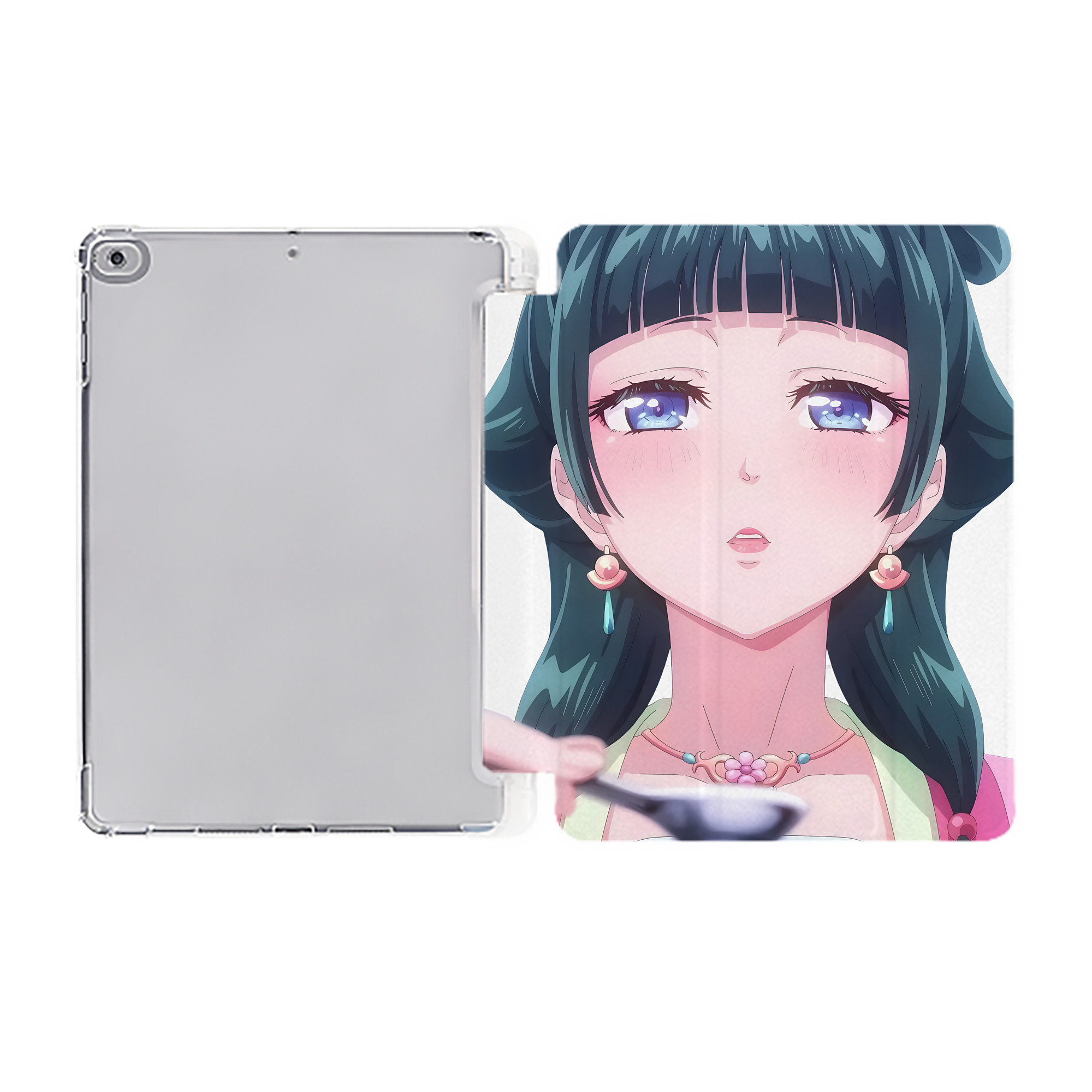 （画像用） 薬屋のひとりごと The Apothecary Diaries IPad ケース ペン収納付き 三つ折りスタンド PUレザー×シリコン 対応機種9.5/10.5/10.9インチ